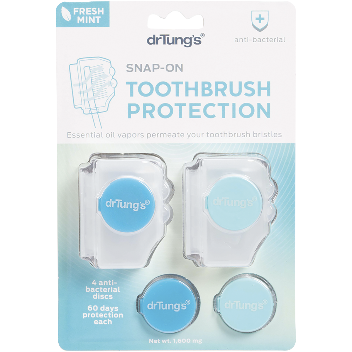 Toothbrush Protection with 2 Refills (Colour May Vary)