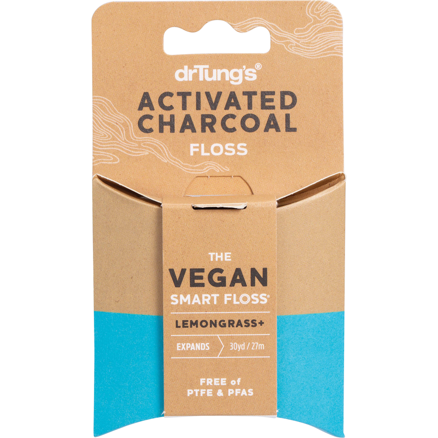 Smart Vegan Dental Floss Activated Charcoal Lemongrass