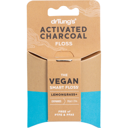 Smart Vegan Dental Floss Activated Charcoal Lemongrass