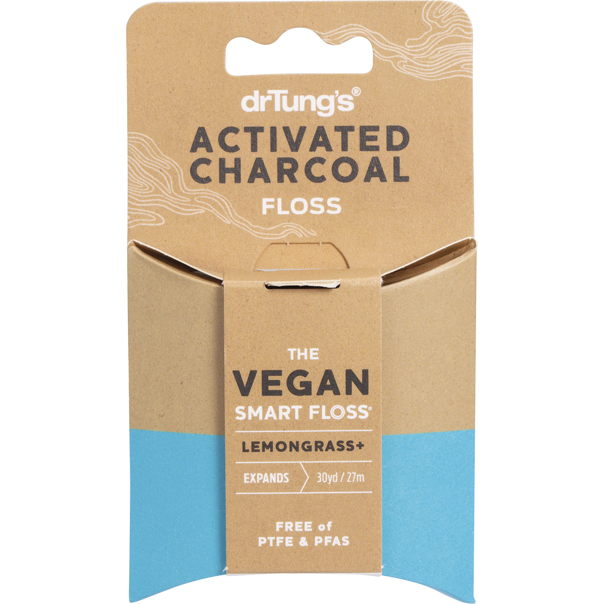Smart Vegan Dental Floss Activated Charcoal Lemongrass