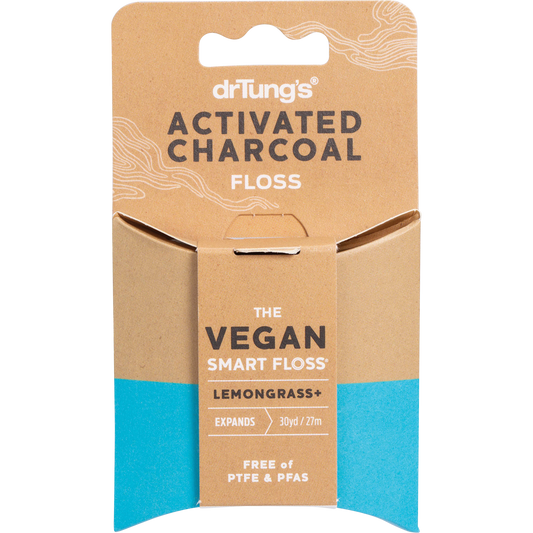 Smart Vegan Dental Floss Activated Charcoal Lemongrass