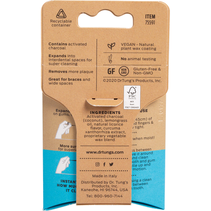 Smart Vegan Dental Floss Activated Charcoal Lemongrass