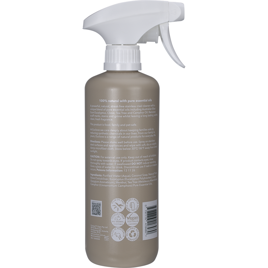 Stainless Steel Cleaner Eucalyptus, Clove & Tea Tree