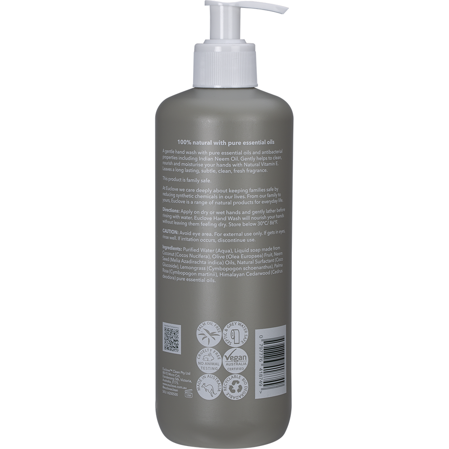 Hand Wash Lemongrass, Palmarosa & Cedarwood