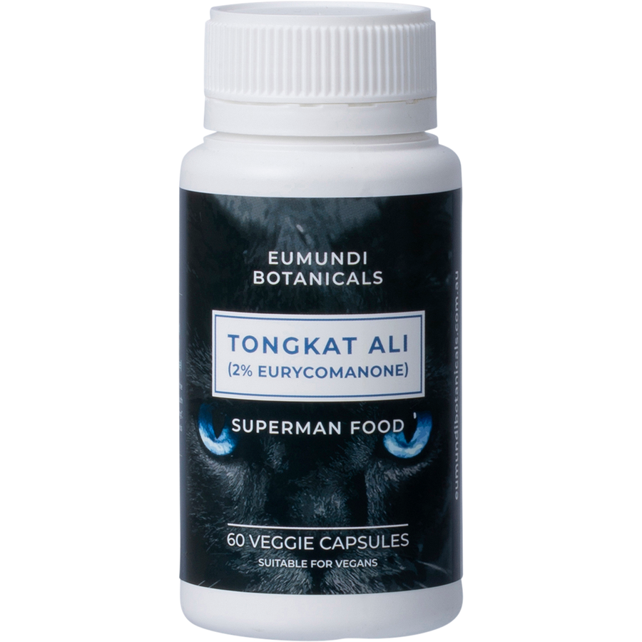 Eumundi Botanicals Tongkat Ali 2% Eurycomanone supplement bottle