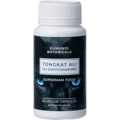 Eumundi Botanicals Tongkat Ali 2% Eurycomanone supplement bottle
