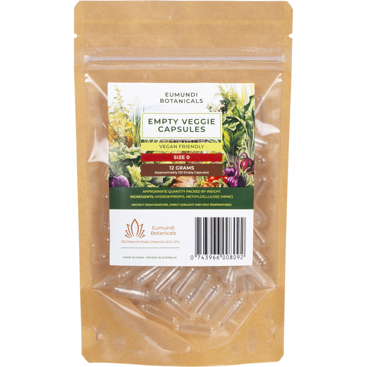 Empty Veggie Capsules Size 0