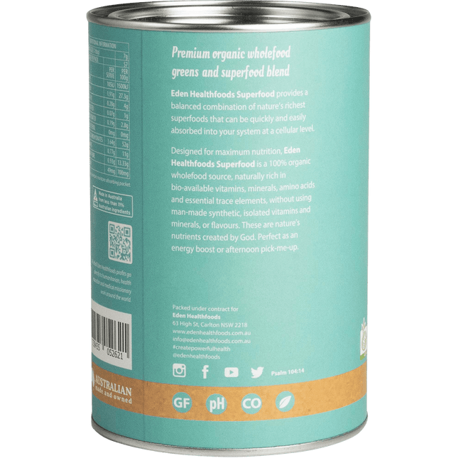 Superfood Certified Organic Greens Powder