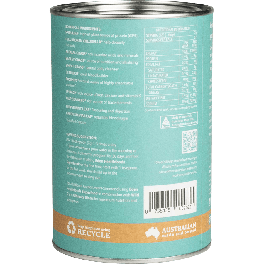 Eden Healthfoods - Superfood Certified Organic Greens Powder