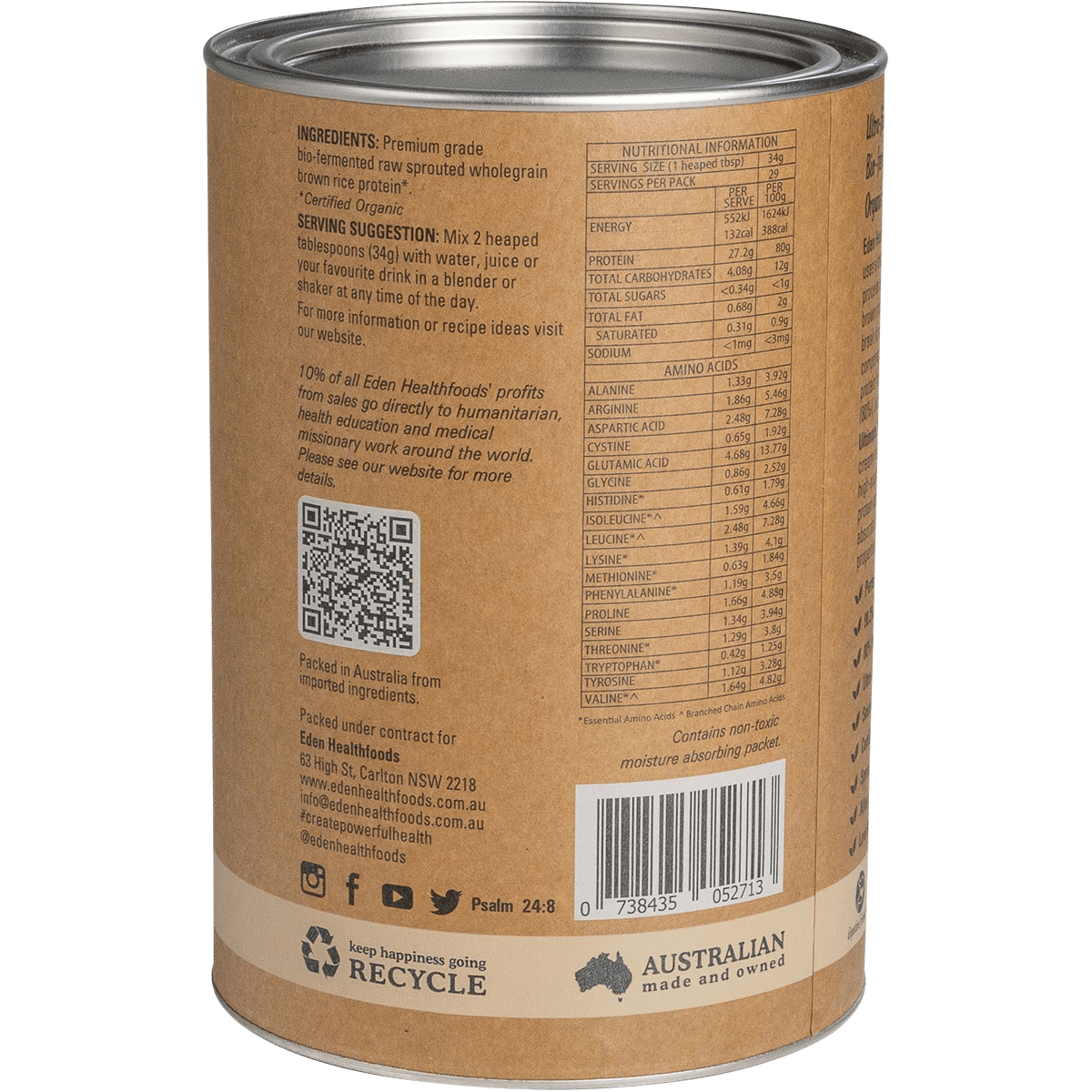 Ultimate Protein Sprouted Brown Rice Natural