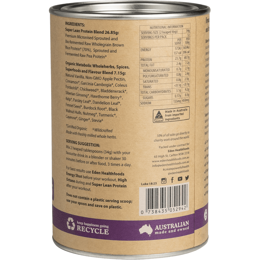 Eden Healthfoods - Super Lean Protein Cinnamon & Vanilla
