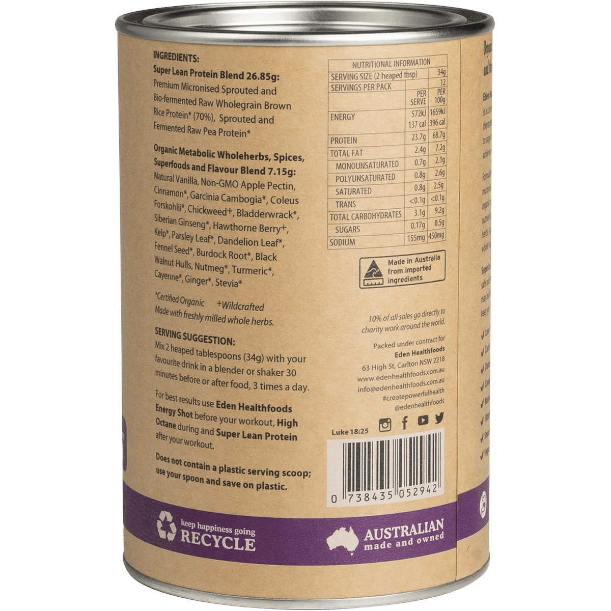 Super Lean Protein Cinnamon & Vanilla