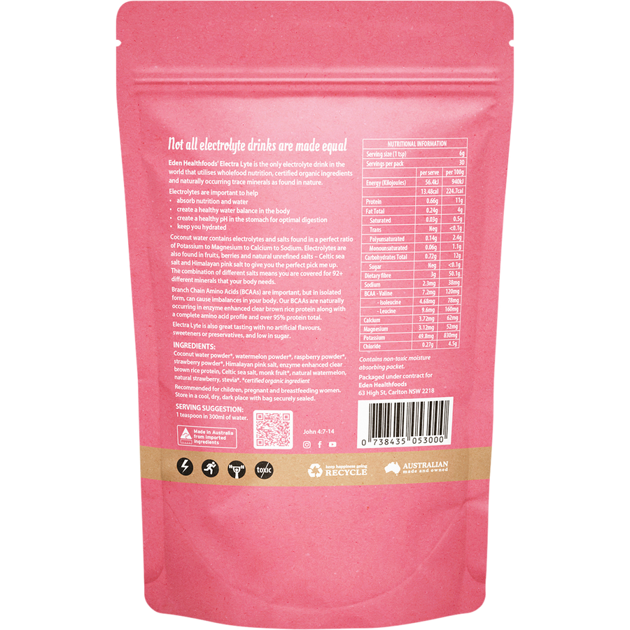 Eden Healthfoods - Electra-Lyte Watermelon and Berry with Celtic Sea Salt