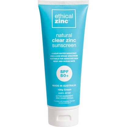 Natural Clear Zinc Sunscreen SPF 50+