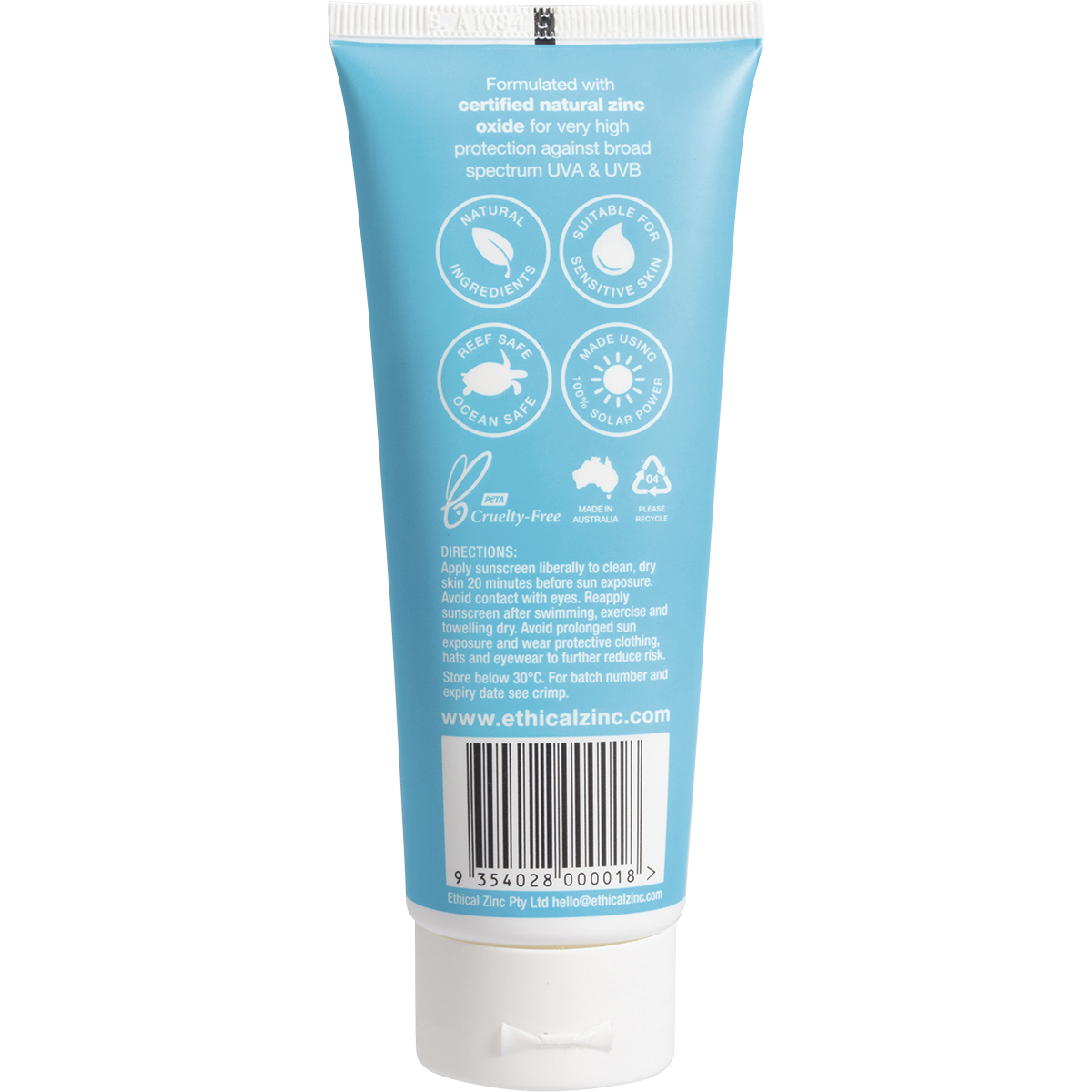 Natural Clear Zinc Sunscreen SPF 50+
