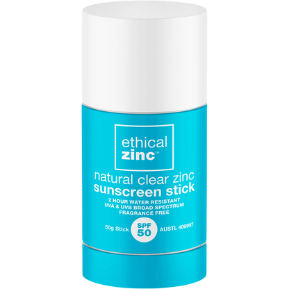 Natural Clear Zinc Sunscreen Stick SPF 50