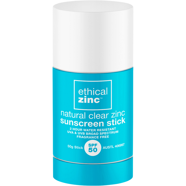 Natural Clear Zinc Sunscreen Stick SPF 50