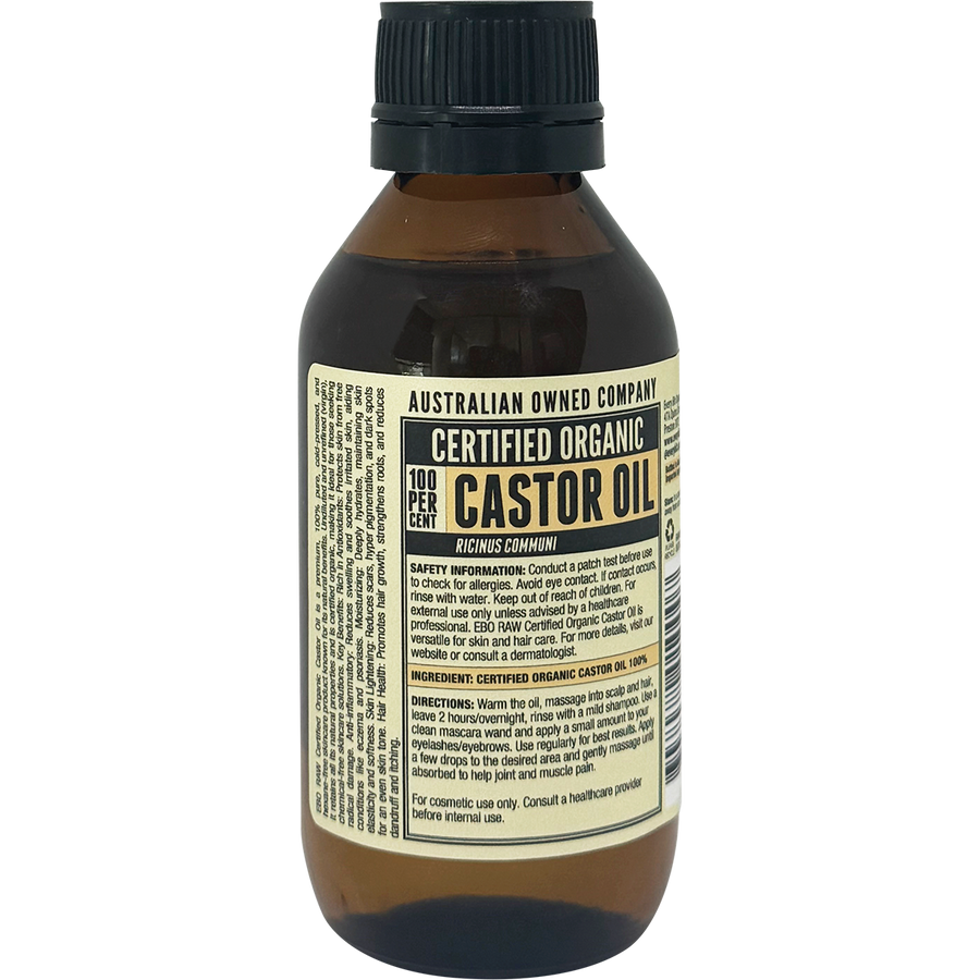 Castor Oil - Amber Glass Bottle