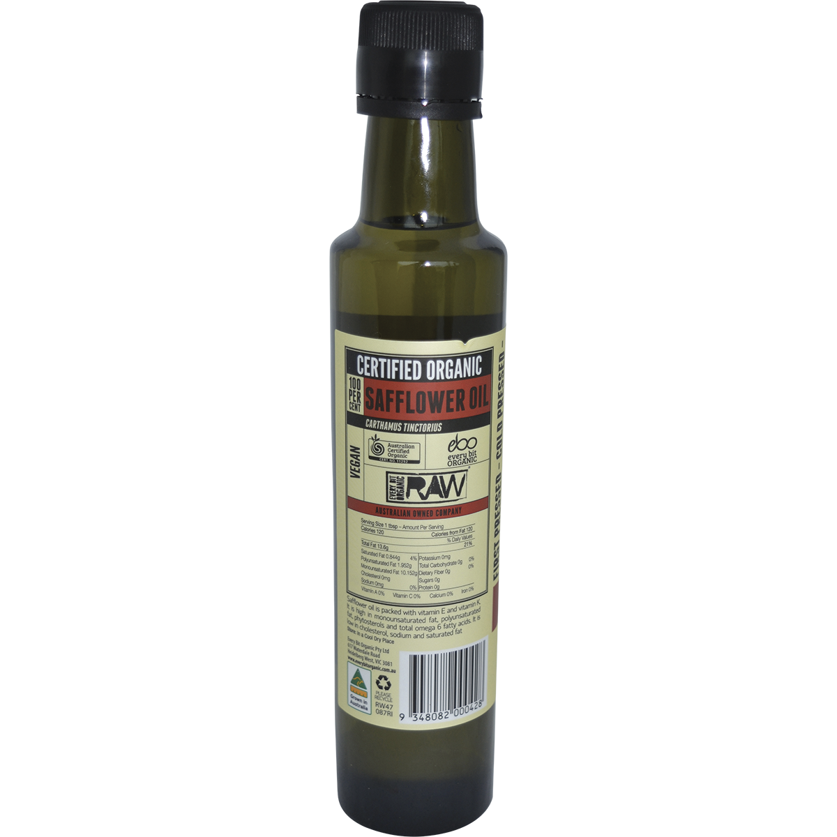 Safflower Oil Cold Pressed Unrefined