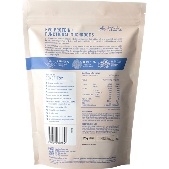 EVO+ Protein Functional Mushrooms Creamy Vanilla