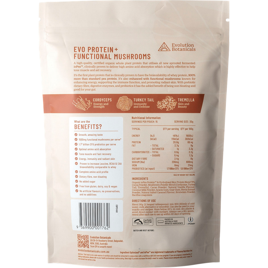 EVO+ Protein Functional Mushrooms Smooth Chocolate