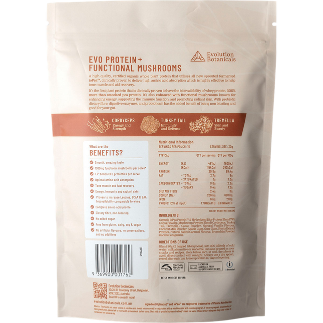 EVO+ Protein Functional Mushrooms Smooth Chocolate