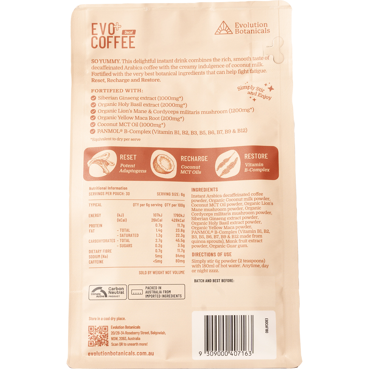 EVO+ Coffee Decaf Adrenal Refresh