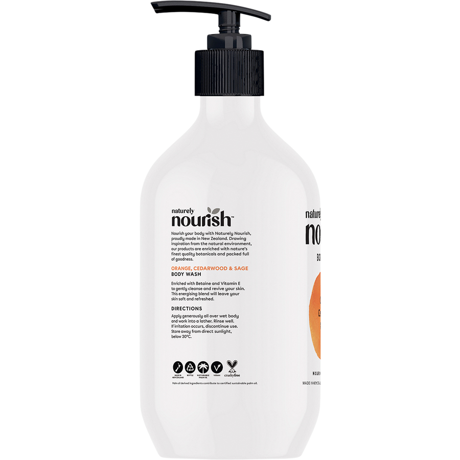 Body Wash Orange, Cedarwood & Sage
