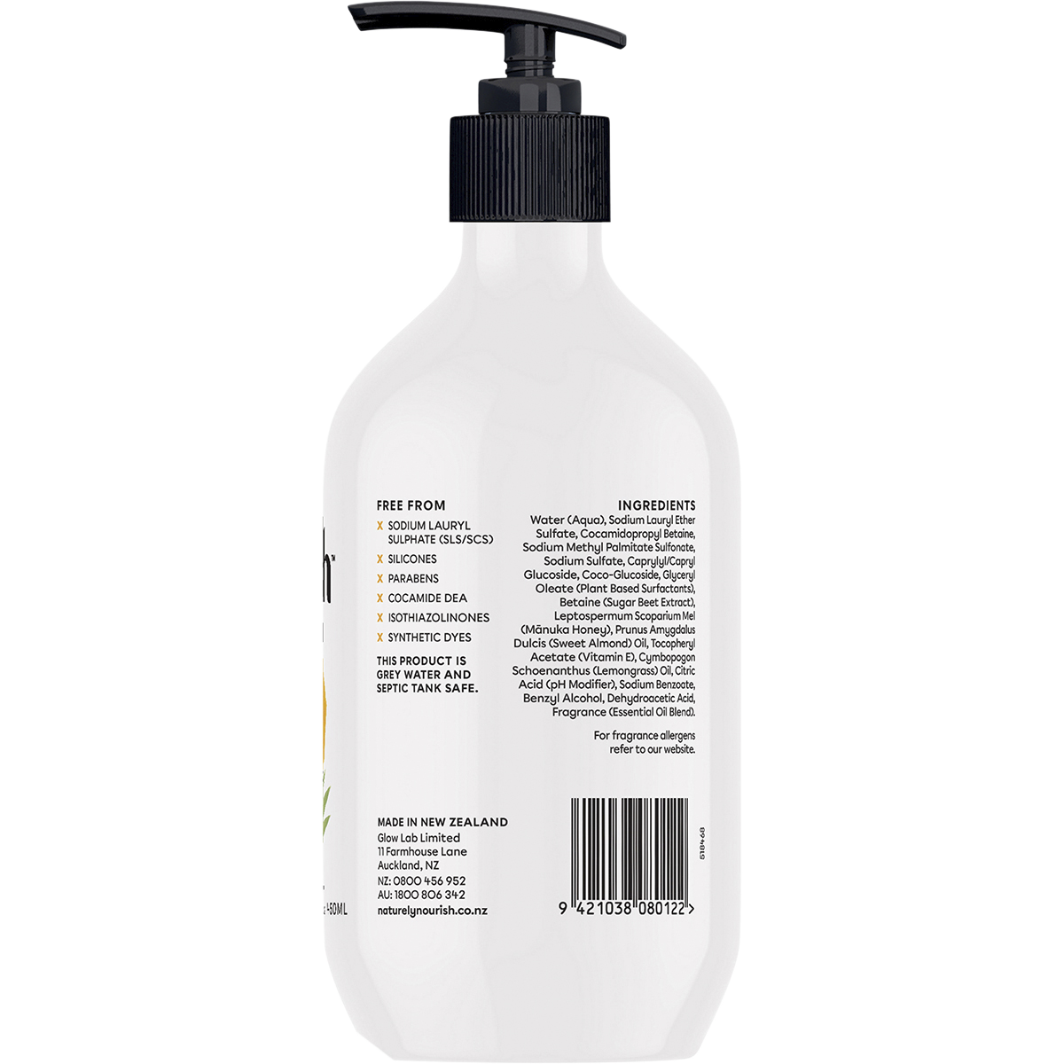 Hand Wash Lemongrass & Manuka Honey