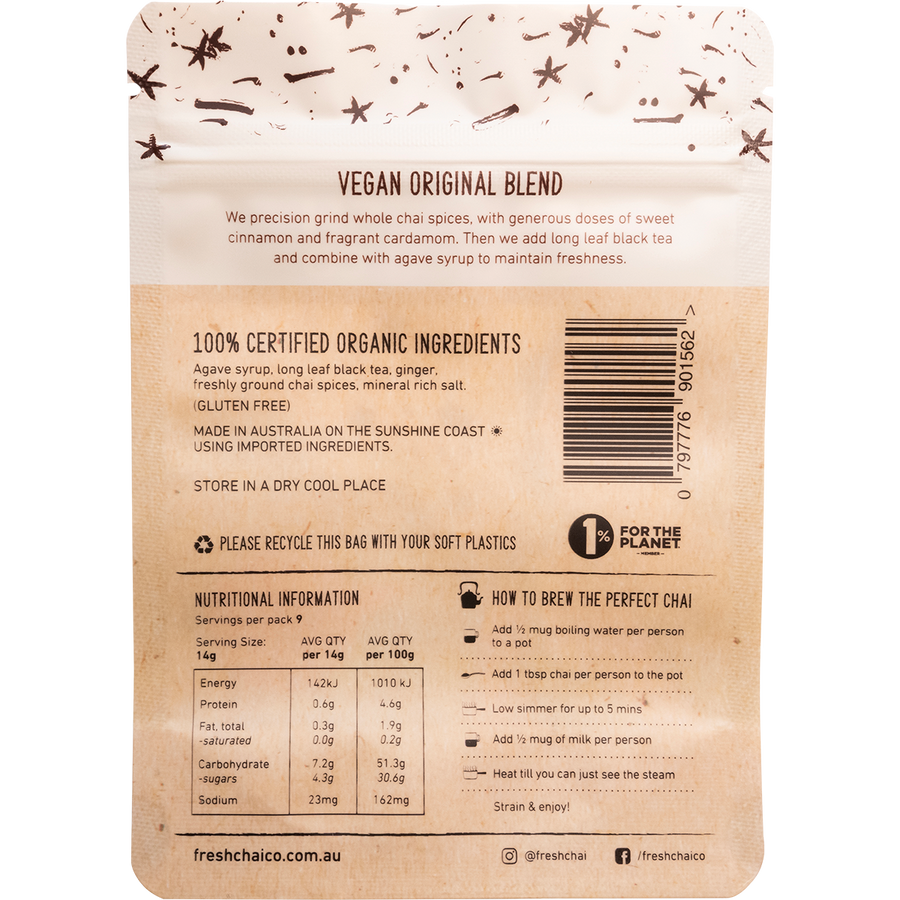 Fresh Chai Co Vegan Original 250g (Imperfect Packaging)