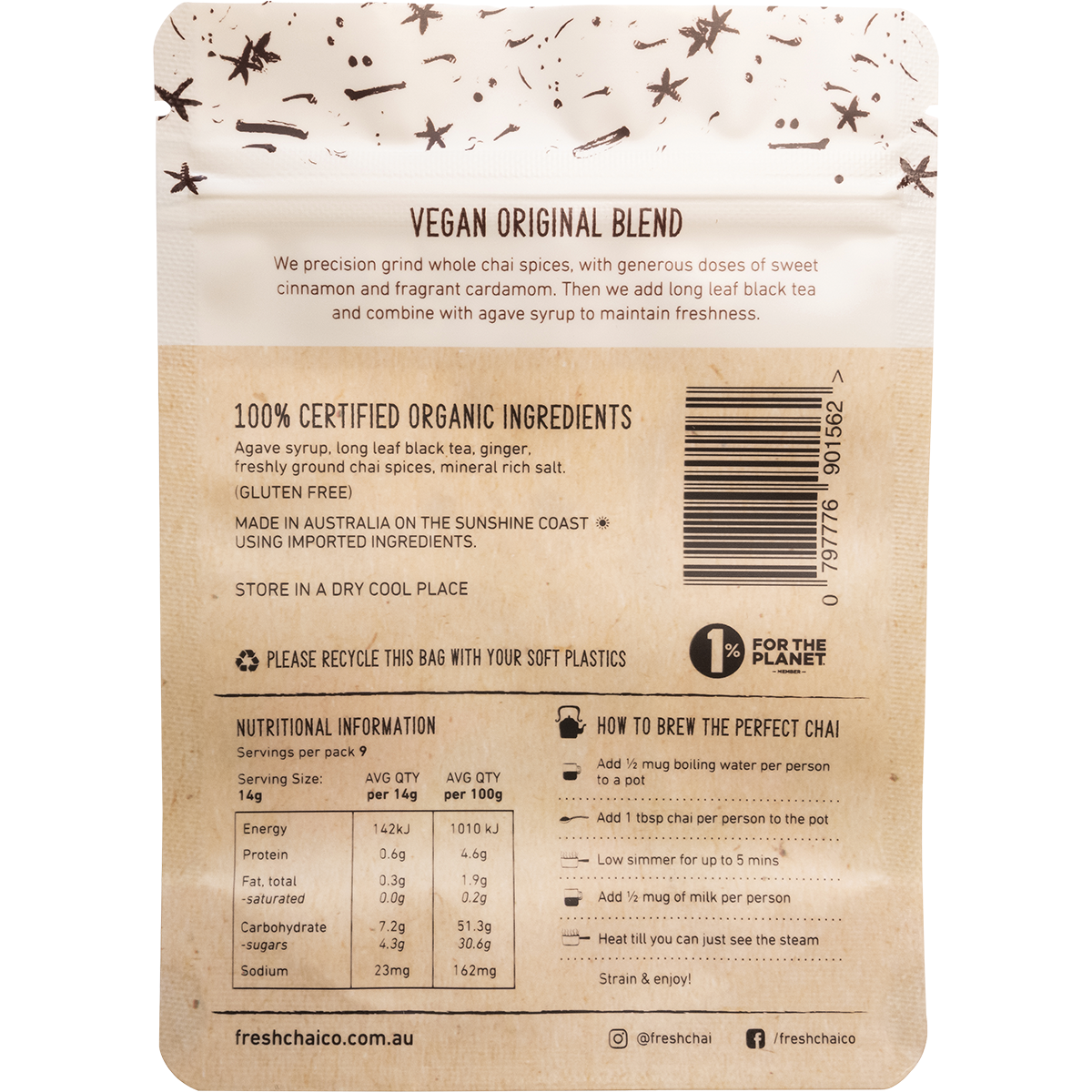 Vegan Original Blend Fresh Sticky Chai
