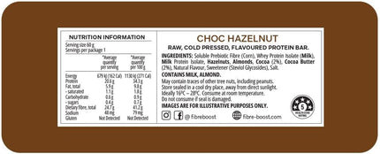 Fibre Boost Cold Pressed Choc Hazelnut Protein Bar, 60g single bar