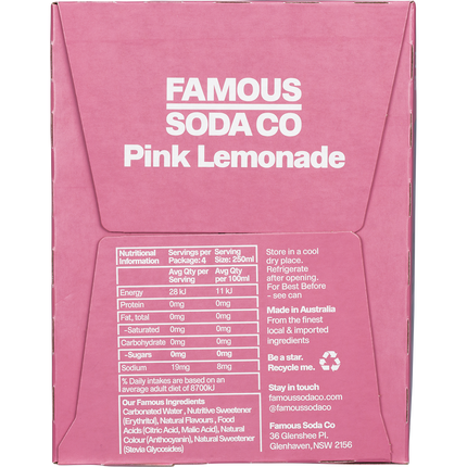 Zero Sugar Soda Pink Lemonade