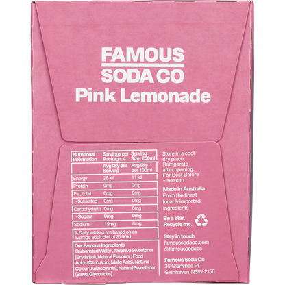 Zero Sugar Soda Pink Lemonade