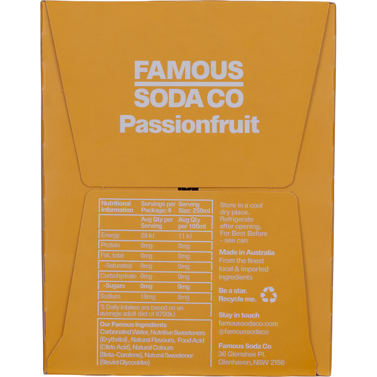 Zero Sugar Soda Passionfruit