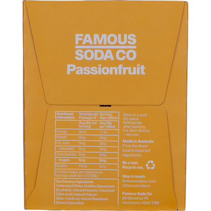 Zero Sugar Soda Passionfruit