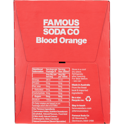Zero Sugar Soda Blood Orange