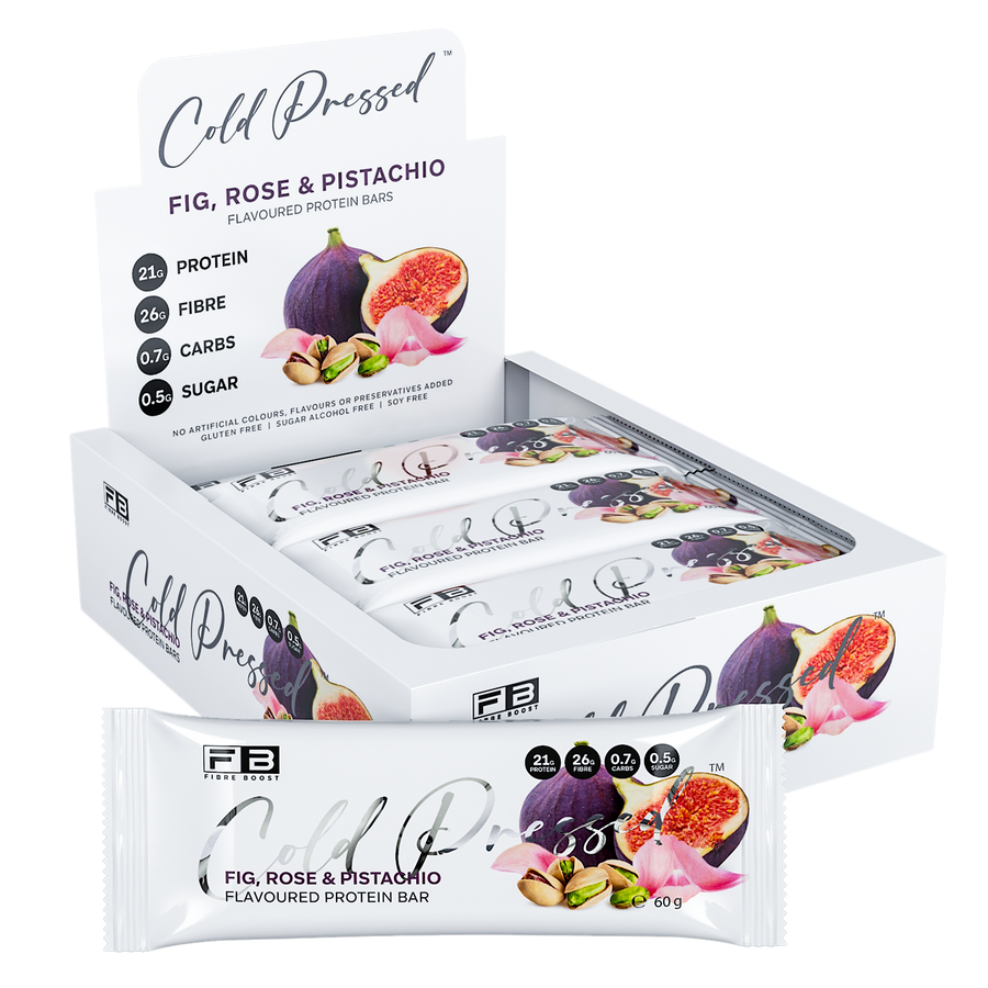 Fibre Boost Cold Pressed Fig, Rose & Pistachio Protein Bar
