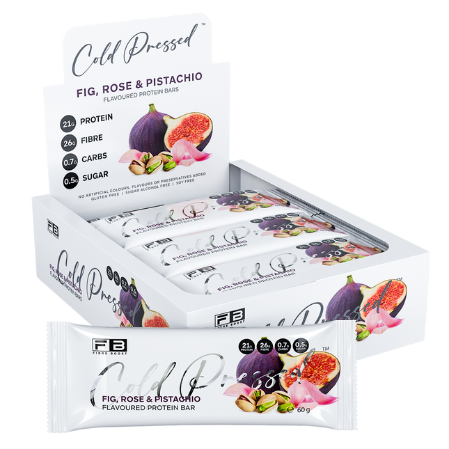 Fibre Boost Cold Pressed Fig, Rose & Pistachio Protein Bar
