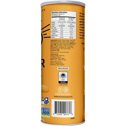 The Good Crisp Company Potato Crisps Cheddar Cheese