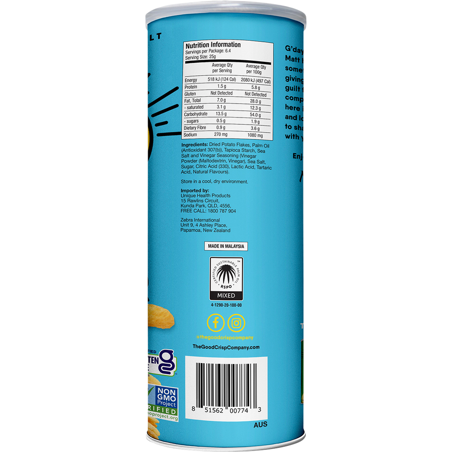 The Good Crisp Company Potato Crisps Sea Salt & Vinegar
