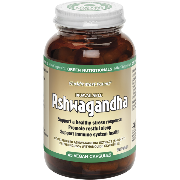 Green Nutritionals Shoden Ashwagandha 45 capsule bottle front