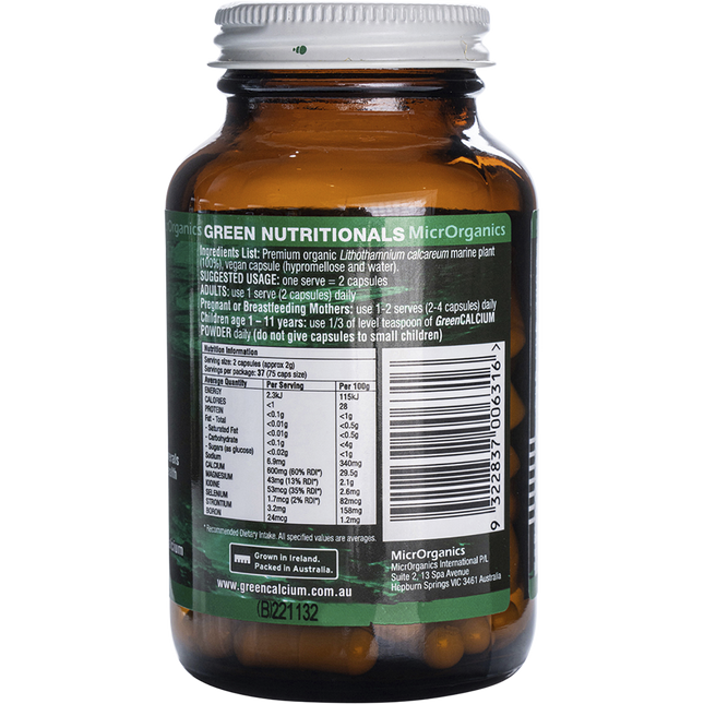 Green Nutritionals Vitamin D3 1000IU + Mushrooms 60 Caps