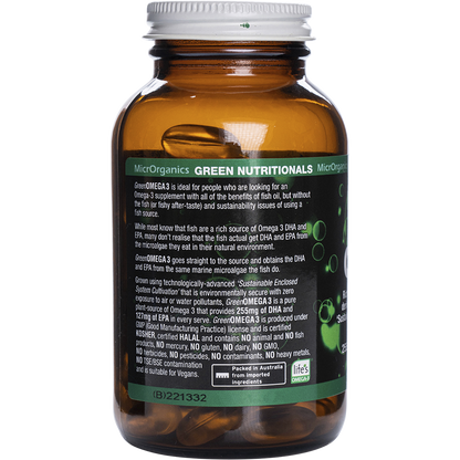 Green Omega3 255mg DHA + 127mgEPA