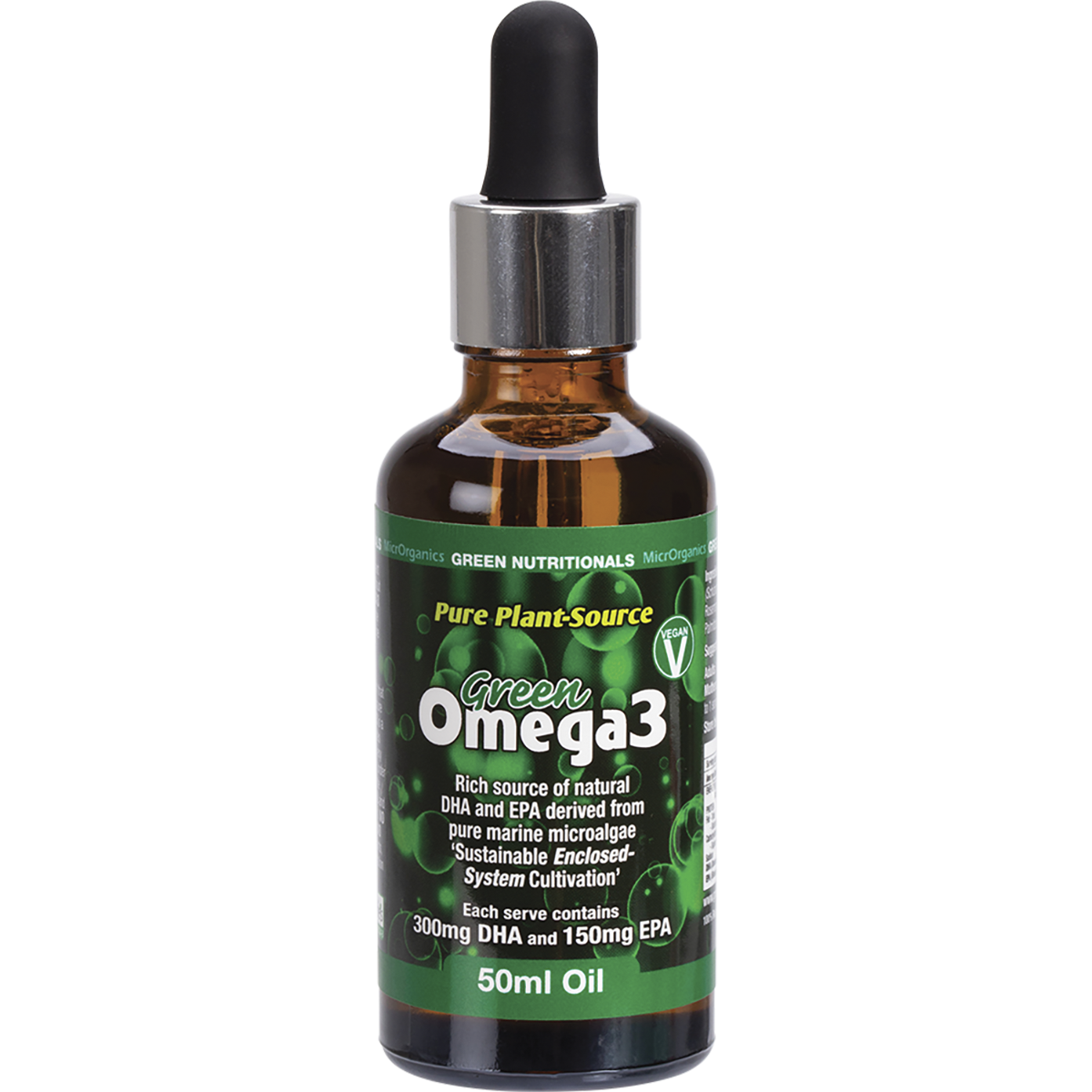 Green Omega3 Vegan Drops 300mg DHA+150mg EPA