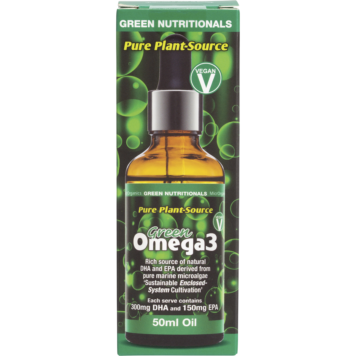 Green Omega3 Vegan Drops 300mg DHA+150mg EPA