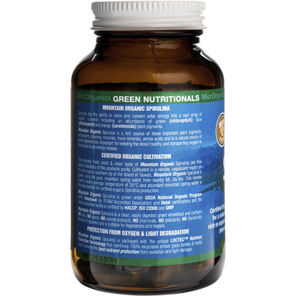 Mountain Organic Spirulina 520mg