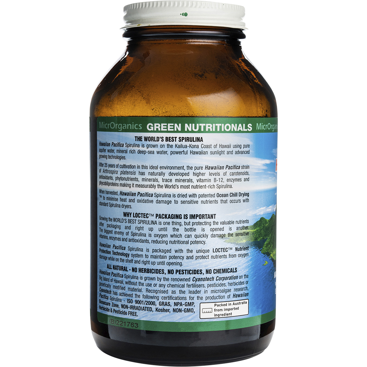 Mountain Organic Spirulina Tablets 500mg