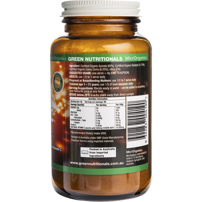 Organic Green Vitamin C Powder 600mg