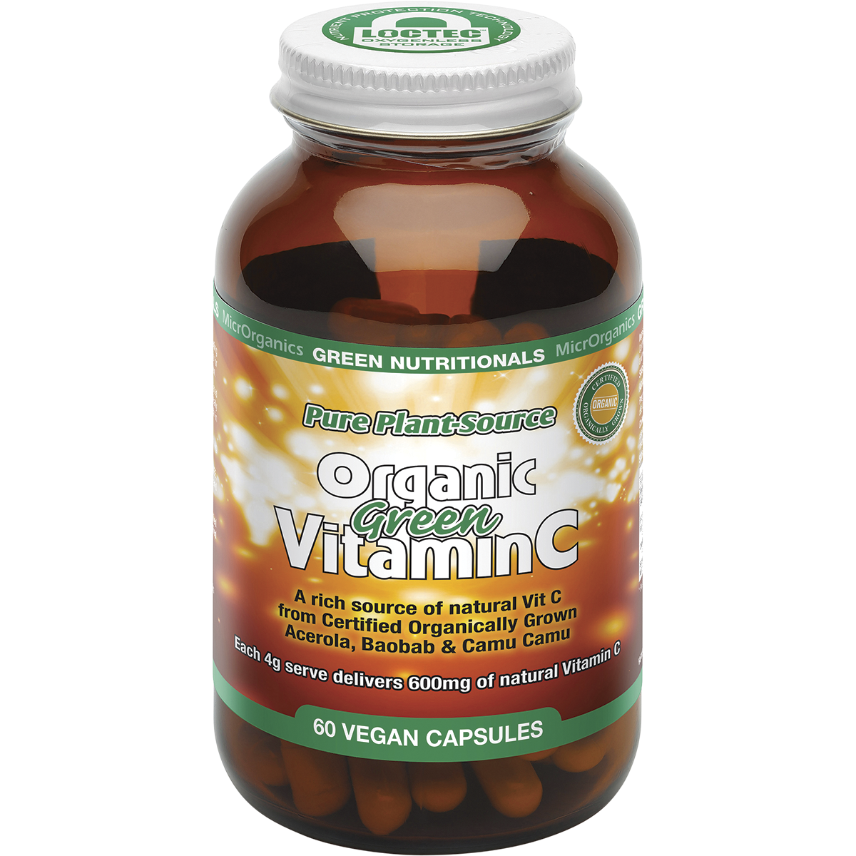 Organic Green Vitamin C 600mg